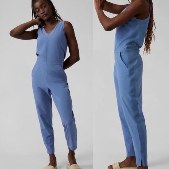 Athleta Pants - Athleta Brooklyn jumpsuit cottage blue